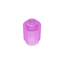Brick Round 1 x 1 Open Stud #3062 Brick Round 1 x 1 Open Stud #3062 - 111-Trans Dark Pink Lego Block Sets Alternative