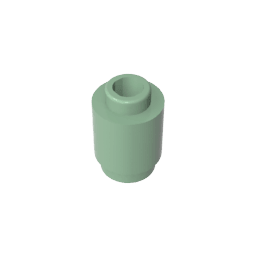 Brick Round 1 x 1 Open Stud #3062 Brick Round 1 x 1 Open Stud #3062 - 48-Sand Green Lego Block Sets Alternative