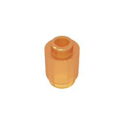 Brick Round 1 x 1 Open Stud #3062 Brick Round 1 x 1 Open Stud #3062 - 120-Trans Orange Lego Block Sets Alternative