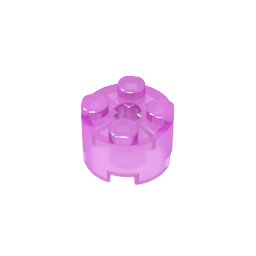 Brick Round 2 x 2 with Axle Hole #6143 Brick Round 2 x 2 with Axle Hole #6143 - 111-Trans Dark Pink Lego Block Sets Alternative