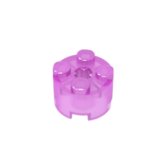Brick Round 2 x 2 with Axle Hole #6143 Brick Round 2 x 2 with Axle Hole #6143 - 111-Trans Dark Pink Lego Block Sets Alternative