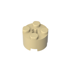Brick Round 2 x 2 with Axle Hole #6143 Brick Round 2 x 2 with Axle Hole #6143 - 31-Tan Lego Block Sets Alternative