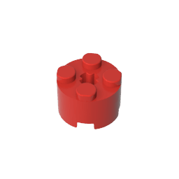 Brick Round 2 x 2 with Axle Hole #6143 Brick Round 2 x 2 with Axle Hole #6143 - 10-Red Lego Block Sets Alternative