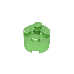 Brick Round 2 x 2 with Axle Hole #6143 Brick Round 2 x 2 with Axle Hole #6143 - 140-Trans Green Lego Block Sets Alternative