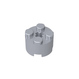 Brick Round 2 x 2 with Axle Hole #6143 Brick Round 2 x 2 with Axle Hole #6143 - 73-Flat Silver Lego Block Sets Alternative