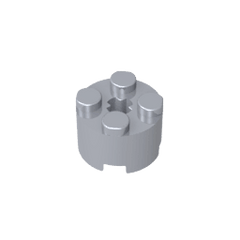 Brick Round 2 x 2 with Axle Hole #6143 Brick Round 2 x 2 with Axle Hole #6143 - 73-Flat Silver Lego Block Sets Alternative
