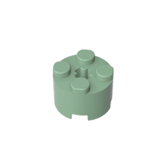Brick Round 2 x 2 with Axle Hole #6143 Brick Round 2 x 2 with Axle Hole #6143 - 48-Sand Green Lego Block Sets Alternative