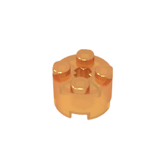 Brick Round 2 x 2 with Axle Hole #6143 Brick Round 2 x 2 with Axle Hole #6143 - 120-Trans Orange Lego Block Sets Alternative