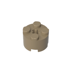 Brick Round 2 x 2 with Axle Hole #6143 Brick Round 2 x 2 with Axle Hole #6143 - 34-Dark Tan Lego Block Sets Alternative