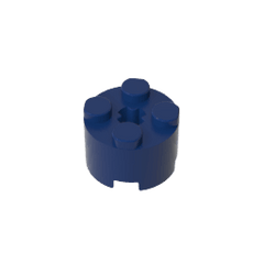 Brick Round 2 x 2 with Axle Hole #6143 Brick Round 2 x 2 with Axle Hole #6143 - 55-Dark Blue Lego Block Sets Alternative