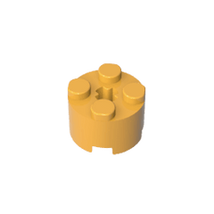 Brick Round 2 x 2 with Axle Hole #6143 Brick Round 2 x 2 with Axle Hole #6143 - 36-Bright Light Orange Lego Block Sets Alternative
