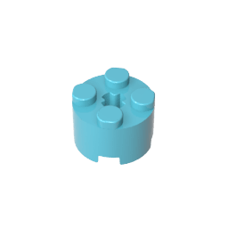 Brick Round 2 x 2 with Axle Hole #6143 Brick Round 2 x 2 with Axle Hole #6143 - 46-Medium Azure Lego Block Sets Alternative