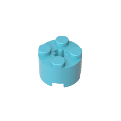 Brick Round 2 x 2 with Axle Hole #6143 Brick Round 2 x 2 with Axle Hole #6143 - 46-Medium Azure Lego Block Sets Alternative
