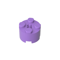 Brick Round 2 x 2 with Axle Hole #6143 Brick Round 2 x 2 with Axle Hole #6143 - 62-Medium Lavender Lego Block Sets Alternative
