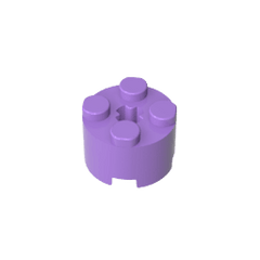 Brick Round 2 x 2 with Axle Hole #6143 Brick Round 2 x 2 with Axle Hole #6143 - 62-Medium Lavender Lego Block Sets Alternative