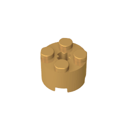 Brick Round 2 x 2 with Axle Hole #6143 Brick Round 2 x 2 with Axle Hole #6143 - 35-Pearl Gold Lego Block Sets Alternative