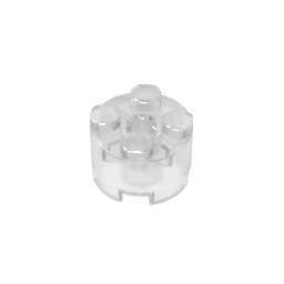 Brick Round 2 x 2 with Axle Hole #6143 Brick Round 2 x 2 with Axle Hole #6143 - 180-Trans Clear Lego Block Sets Alternative