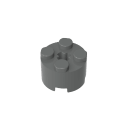Brick Round 2 x 2 with Axle Hole #6143 Brick Round 2 x 2 with Axle Hole #6143 - 72-Dark Bluish Gray Lego Block Sets Alternative