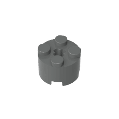 Brick Round 2 x 2 with Axle Hole #6143 Brick Round 2 x 2 with Axle Hole #6143 - 72-Dark Bluish Gray Lego Block Sets Alternative