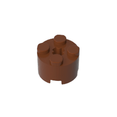 Brick Round 2 x 2 with Axle Hole #6143 Brick Round 2 x 2 with Axle Hole #6143 - 81-Reddish Brown Lego Block Sets Alternative