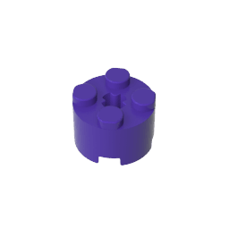 Brick Round 2 x 2 with Axle Hole #6143 Brick Round 2 x 2 with Axle Hole #6143 - 60-Dark Purple Lego Block Sets Alternative