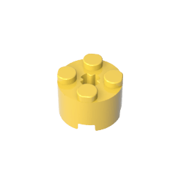 Brick Round 2 x 2 with Axle Hole #6143 Brick Round 2 x 2 with Axle Hole #6143 - 30-Yellow Lego Block Sets Alternative