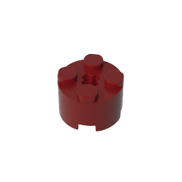 Brick Round 2 x 2 with Axle Hole #6143 Brick Round 2 x 2 with Axle Hole #6143 - 14-Dark Red Lego Block Sets Alternative