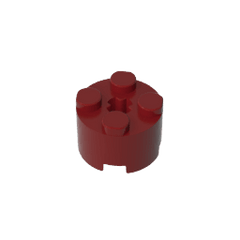 Brick Round 2 x 2 with Axle Hole #6143 Brick Round 2 x 2 with Axle Hole #6143 - 14-Dark Red Lego Block Sets Alternative