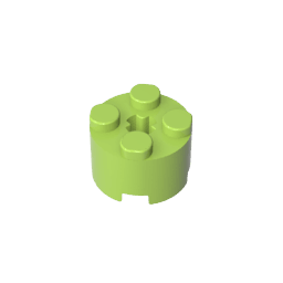 Brick Round 2 x 2 with Axle Hole #6143 Brick Round 2 x 2 with Axle Hole #6143 - 42-Lime Lego Block Sets Alternative