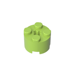 Brick Round 2 x 2 with Axle Hole #6143 Brick Round 2 x 2 with Axle Hole #6143 - 42-Lime Lego Block Sets Alternative