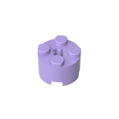 Brick Round 2 x 2 with Axle Hole #6143 Brick Round 2 x 2 with Axle Hole #6143 - 63-Lavender Lego Block Sets Alternative