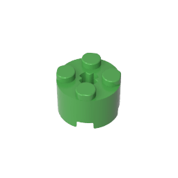Brick Round 2 x 2 with Axle Hole #6143 Brick Round 2 x 2 with Axle Hole #6143 - 43-Bright Green Lego Block Sets Alternative