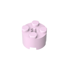 Brick Round 2 x 2 with Axle Hole #6143 Brick Round 2 x 2 with Axle Hole #6143 - 64-Light Purple Lego Block Sets Alternative