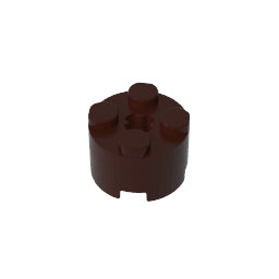 Brick Round 2 x 2 with Axle Hole #6143 Brick Round 2 x 2 with Axle Hole #6143 - 82-Dark Brown Lego Block Sets Alternative