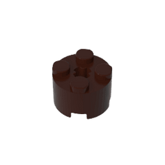 Brick Round 2 x 2 with Axle Hole #6143 Brick Round 2 x 2 with Axle Hole #6143 - 82-Dark Brown Lego Block Sets Alternative