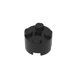 Brick Round 2 x 2 with Axle Hole #6143 Brick Round 2 x 2 with Axle Hole #6143 - 80-Black Lego Block Sets Alternative