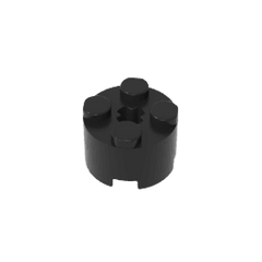 Brick Round 2 x 2 with Axle Hole #6143 Brick Round 2 x 2 with Axle Hole #6143 - 80-Black Lego Block Sets Alternative