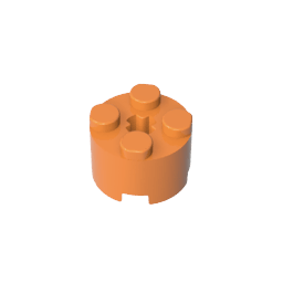 Brick Round 2 x 2 with Axle Hole #6143 Brick Round 2 x 2 with Axle Hole #6143 - 21-Orange Lego Block Sets Alternative