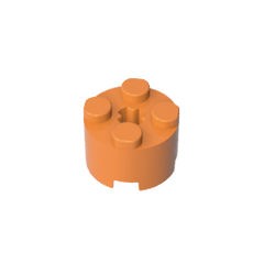 Brick Round 2 x 2 with Axle Hole #6143 Brick Round 2 x 2 with Axle Hole #6143 - 21-Orange Lego Block Sets Alternative