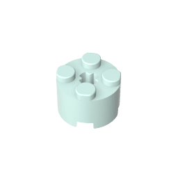 Brick Round 2 x 2 with Axle Hole #6143 Brick Round 2 x 2 with Axle Hole #6143 - 45-Light Aqua Lego Block Sets Alternative