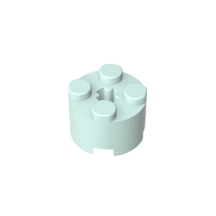 Brick Round 2 x 2 with Axle Hole #6143 Brick Round 2 x 2 with Axle Hole #6143 - 45-Light Aqua Lego Block Sets Alternative