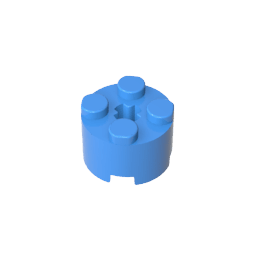 Brick Round 2 x 2 with Axle Hole #6143 Brick Round 2 x 2 with Axle Hole #6143 - 51-Dark Azure Lego Block Sets Alternative