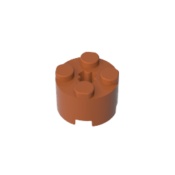 Brick Round 2 x 2 with Axle Hole #6143 Brick Round 2 x 2 with Axle Hole #6143 - 83-Dark Orange Lego Block Sets Alternative