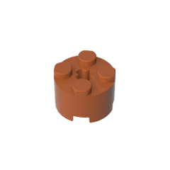 Brick Round 2 x 2 with Axle Hole #6143 Brick Round 2 x 2 with Axle Hole #6143 - 83-Dark Orange Lego Block Sets Alternative