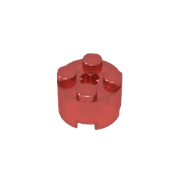 Brick Round 2 x 2 with Axle Hole #6143 Brick Round 2 x 2 with Axle Hole #6143 - 110-Trans Red Lego Block Sets Alternative