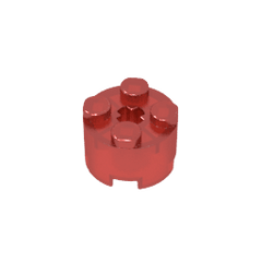 Brick Round 2 x 2 with Axle Hole #6143 Brick Round 2 x 2 with Axle Hole #6143 - 110-Trans Red Lego Block Sets Alternative