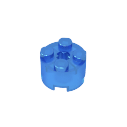 Brick Round 2 x 2 with Axle Hole #6143 Brick Round 2 x 2 with Axle Hole #6143 - 150-Trans Dark Blue Lego Block Sets Alternative
