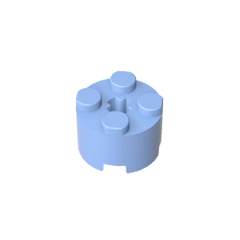 Brick Round 2 x 2 with Axle Hole #6143 Brick Round 2 x 2 with Axle Hole #6143 - 53-Bright Light Blue Lego Block Sets Alternative