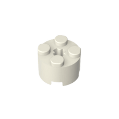 Brick Round 2 x 2 with Axle Hole #6143 Brick Round 2 x 2 with Axle Hole #6143 - 90-White Lego Block Sets Alternative