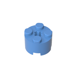 Brick Round 2 x 2 with Axle Hole #6143 Brick Round 2 x 2 with Axle Hole #6143 - 52-Medium Blue Lego Block Sets Alternative